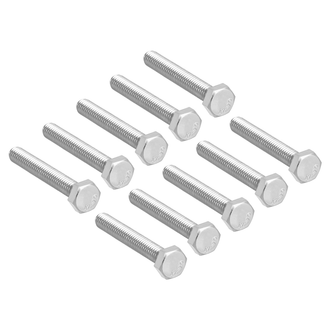 uxcell Uxcell M6x40mm Hex Bolts 304 Stainless Steel Hexagon Screw Bolt 10pcs