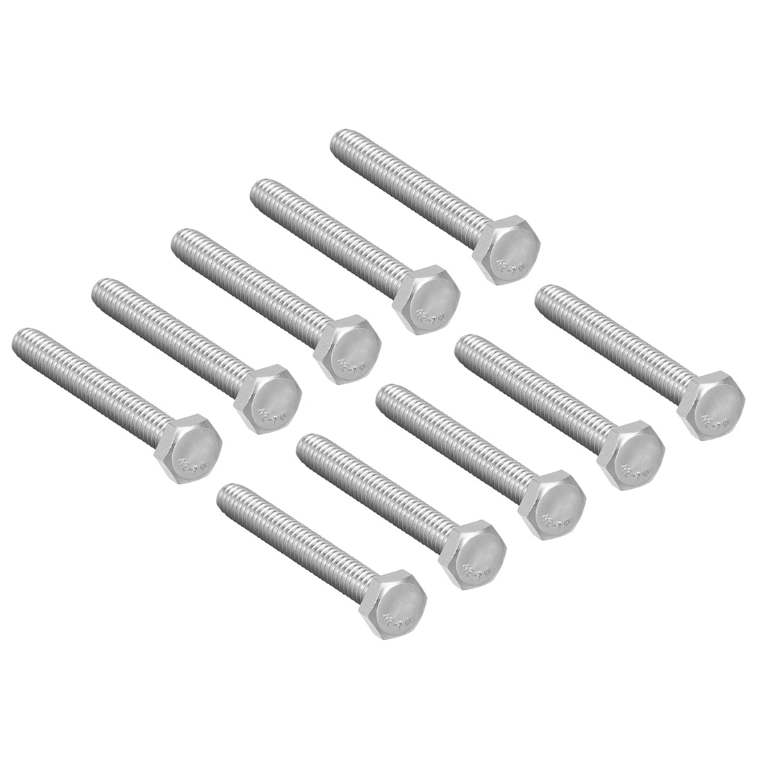 uxcell Uxcell M6x50mm Hex Bolts 304 Stainless Steel Hexagon Screw Bolt 10pcs