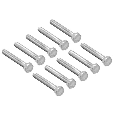 Harfington Uxcell M6x50mm Hex Bolts 304 Stainless Steel Hexagon Screw Bolt 10pcs