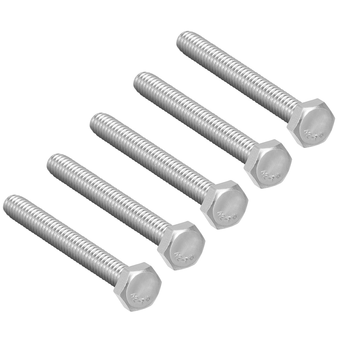 uxcell Uxcell M6x55mm Hex Bolts 304 Stainless Steel Hexagon Screw Bolt 5pcs