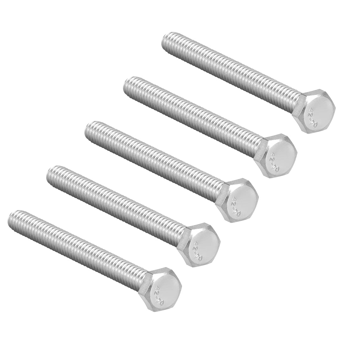 uxcell Uxcell M6x75mm Hex Bolts 304 Stainless Steel Hexagon Screw Bolt 5pcs