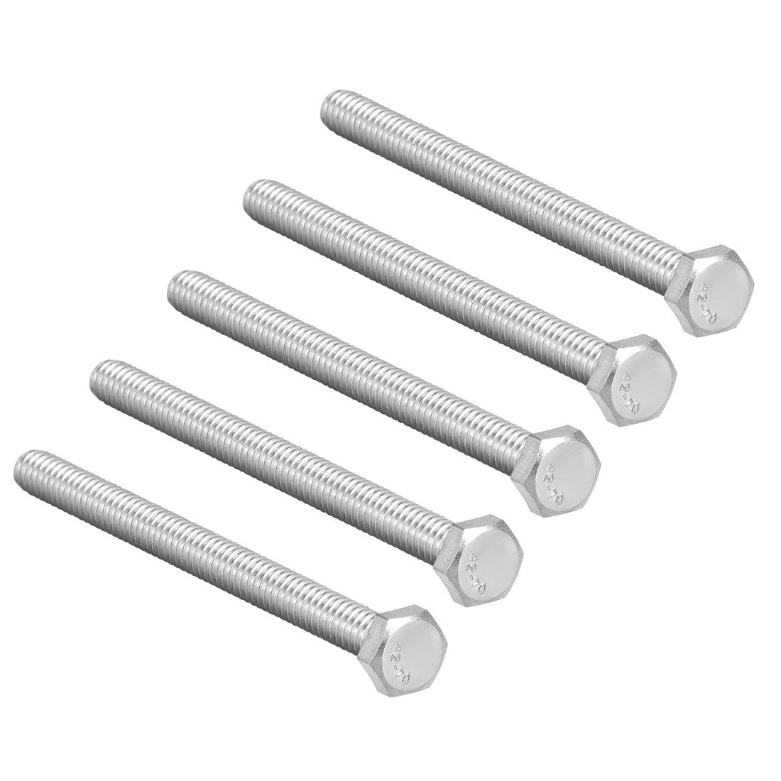 uxcell Uxcell M6x90mm Hex Bolts 304 Stainless Steel Hexagon Screw Bolt 5pcs