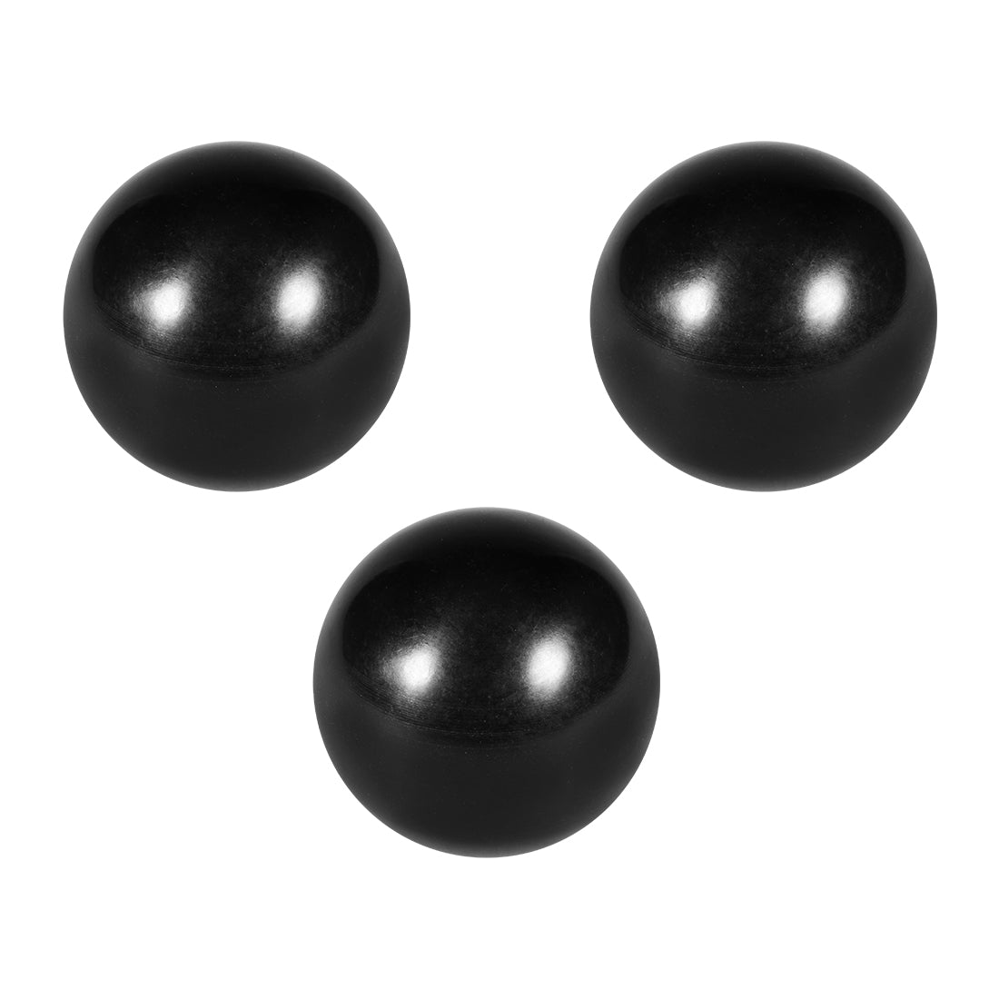 uxcell Uxcell 4Pcs Thermoset Ball Knob M6 Female Thread Machine Handle 30mm Diameter Smooth Rim Black