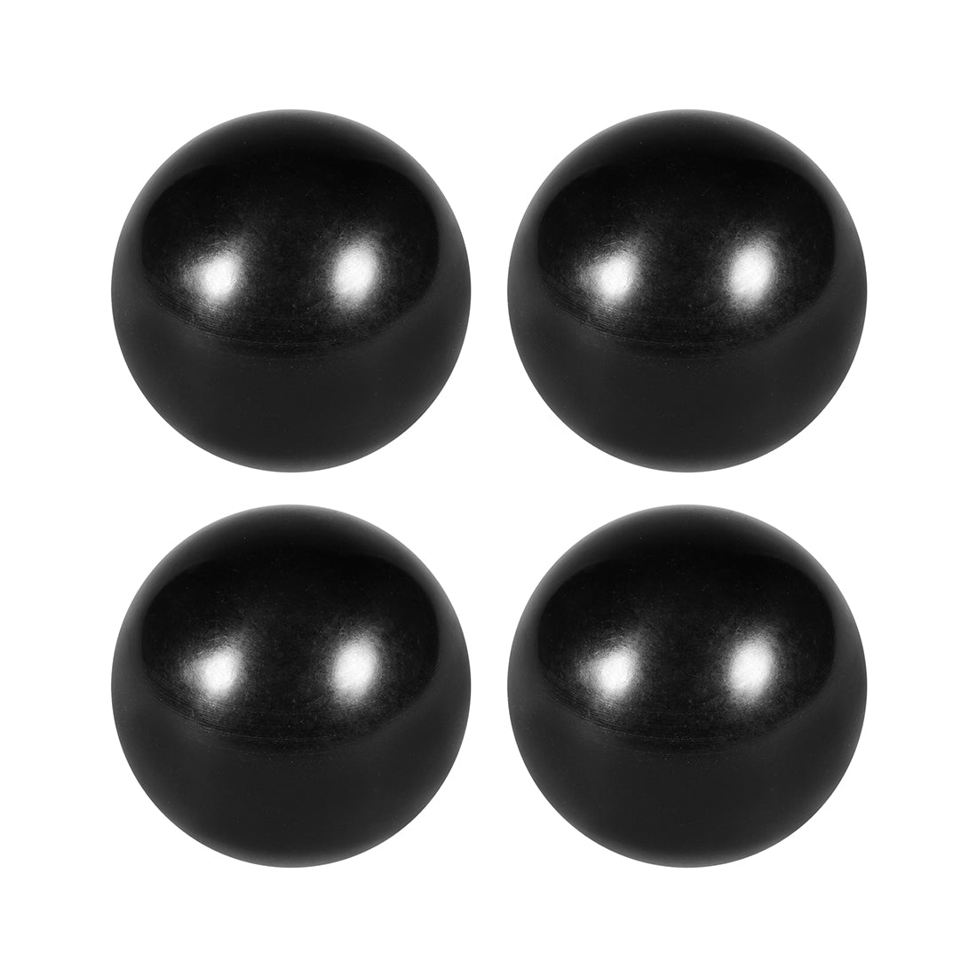 uxcell Uxcell 4Pcs Thermoset Ball Knob M6 Female Thread Machine Handle 30mm Diameter Smooth Rim Black