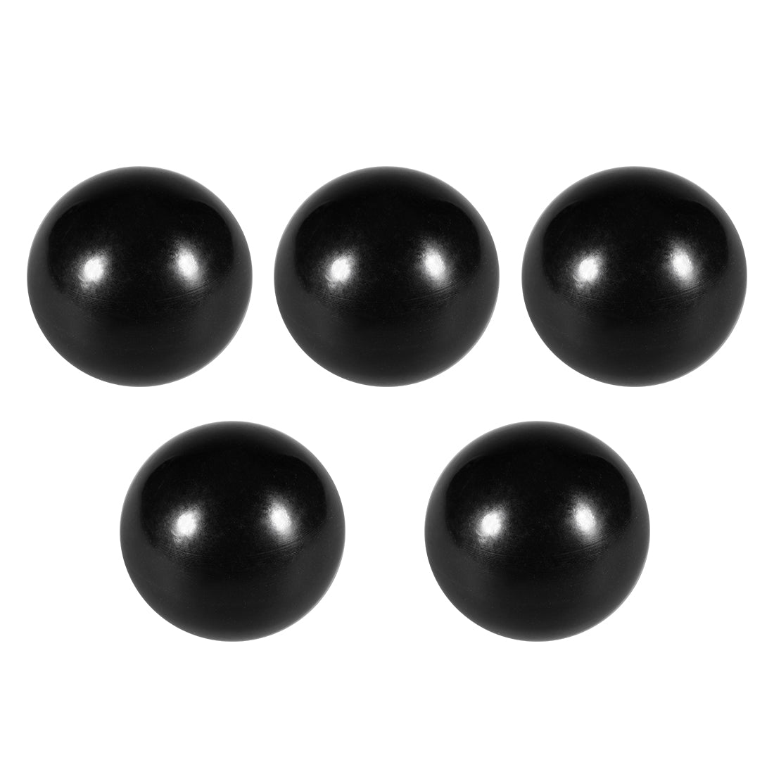 uxcell Uxcell 5Pcs Thermoset Ball Knob M8 Female Thread Machine Handle 35mm Diameter Smooth Rim Black