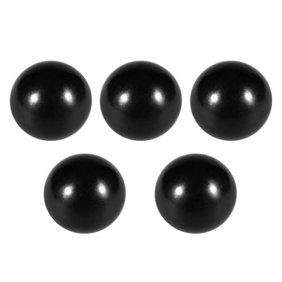 Harfington Uxcell 5Pcs Thermoset Ball Knob M8 Female Thread Machine Handle 35mm Diameter Smooth Rim Black