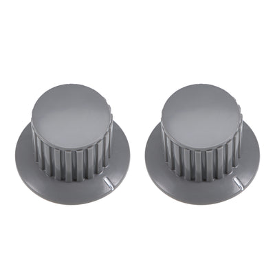 Harfington Uxcell 2Pcs 6mm Insert Shaft 32.5x20.5mm Plastic Potentiometer Rotary Knob Pots Grey