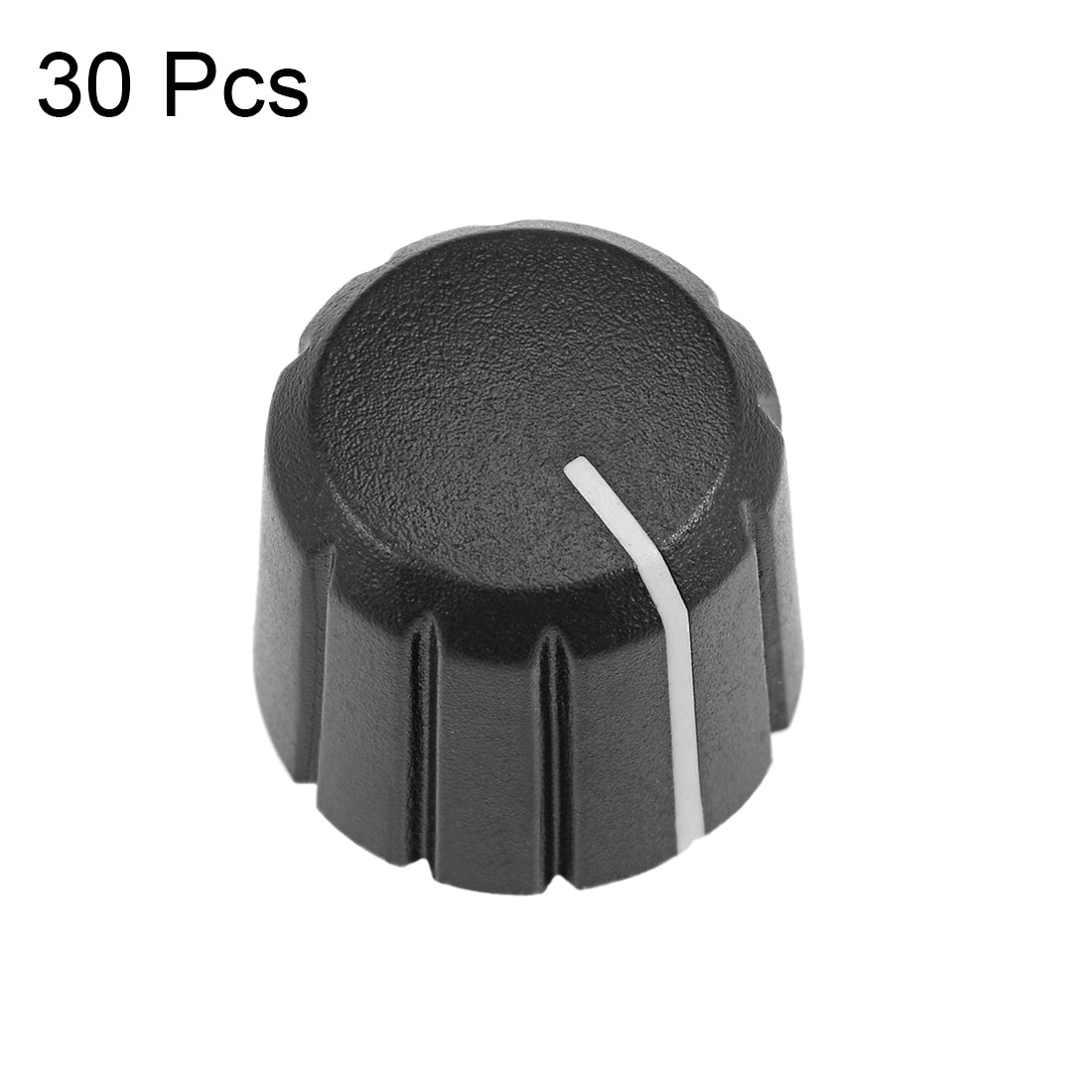 uxcell Uxcell 30Pcs 6mm Insert Shaft 15x13.5mm Plastic Potentiometer Rotary Knob Pots