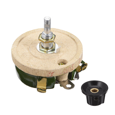 Harfington Uxcell 50W 300R Ohm Wirewound Ceramic Potentiometer Variable Rheostat Resistor With Knob