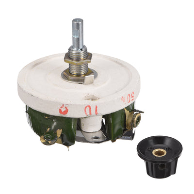 Harfington Uxcell 50W 10R Ohm Drahtloses Kreamik Potentiometer variabel Rheostat Widerstand Knopf de