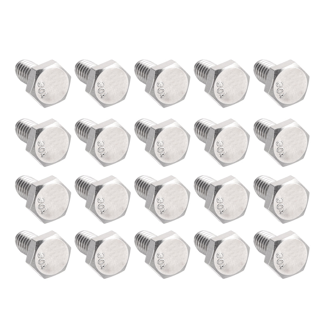 uxcell Uxcell 1/4-20 x 1/2" Hex Bolts 304 Stainless Steel Hexagon Screw Bolt 20pcs