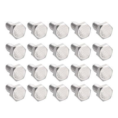 Harfington Uxcell 1/4-20 x 1/2" Hex Bolts 304 Stainless Steel Hexagon Screw Bolt 20pcs