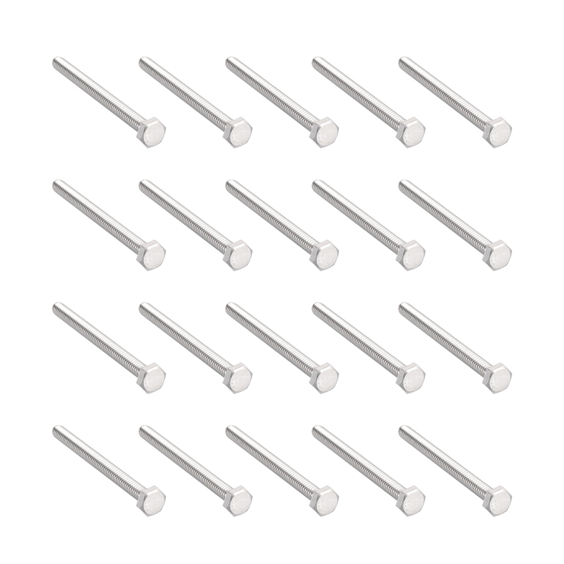 uxcell Uxcell 1/4-20 x 3" Hex Bolts 304 Stainless Steel Hexagon Screw Bolt 20pcs