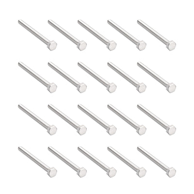 Harfington Uxcell 1/4-20 x 3" Hex Bolts 304 Stainless Steel Hexagon Screw Bolt 20pcs