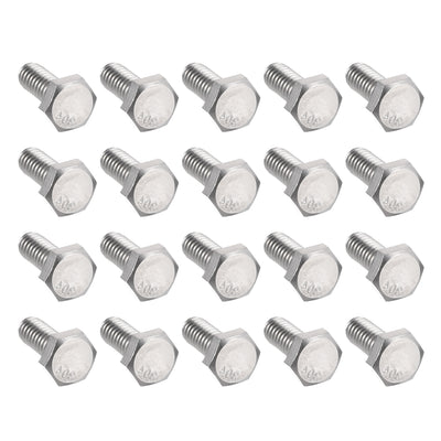 Harfington Uxcell 1/4-20x5/8" Hex Bolts 304 Stainless Steel Hexagon Screw Bolt 20pcs