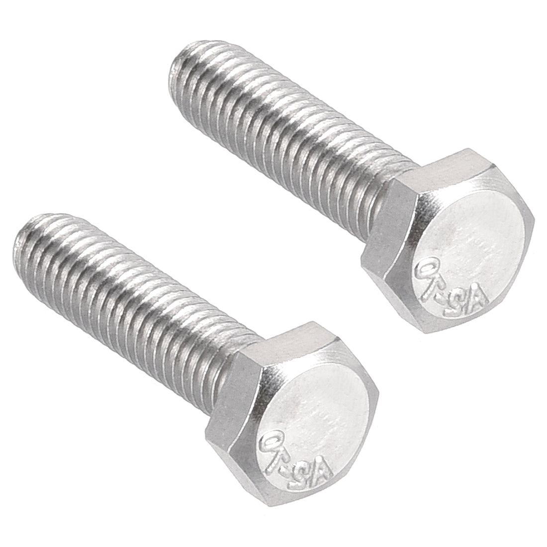 uxcell Uxcell M6x25mm Hex Bolts 304 Stainless Steel Hexagon Left Hand Screw Bolts 2pcs