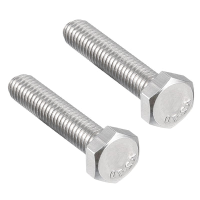 uxcell Uxcell M6x30mm Hex Bolts 304 Stainless Steel Hexagon Left Hand Screw Bolt 2pcs