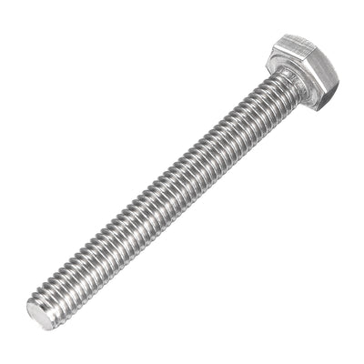 Harfington Uxcell M6x50mm Hex Bolts 304 Stainless Steel Hexagon Left Hand Screw Bolt 2pcs