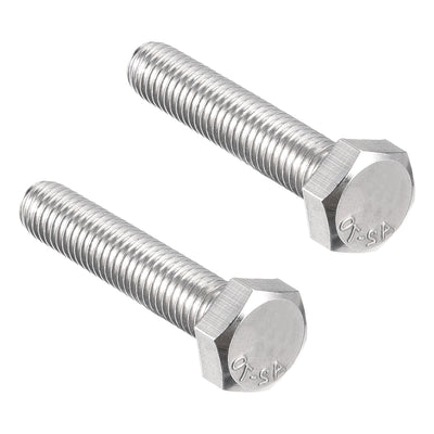 uxcell Uxcell M6x50mm Hex Bolts 304 Stainless Steel Hexagon Left Hand Screw Bolt 2pcs