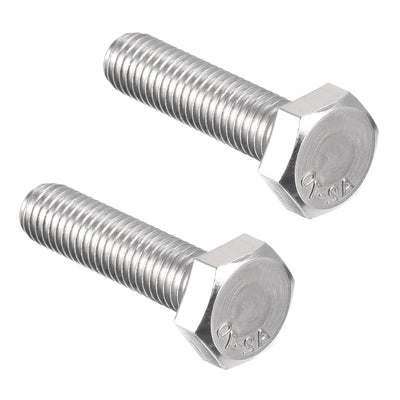 uxcell Uxcell M8x40mm Hex Bolts 304 Stainless Steel Hexagon Left Hand Screw Bolt 2pcs