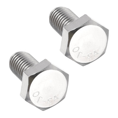 Harfington Uxcell M10x20mm Hex Bolts 304 Stainless Steel Hexagon Left Hand Screw Bolt 2pcs