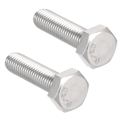 uxcell Uxcell M10x40mm Hex Bolts 304 Stainless Steel Hexagon Left Hand Screw Bolt 2pcs