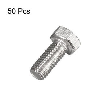 Harfington Uxcell M5x12mm Hex Bolts 304 Stainless Steel Hexagon Screw Bolt 50pcs