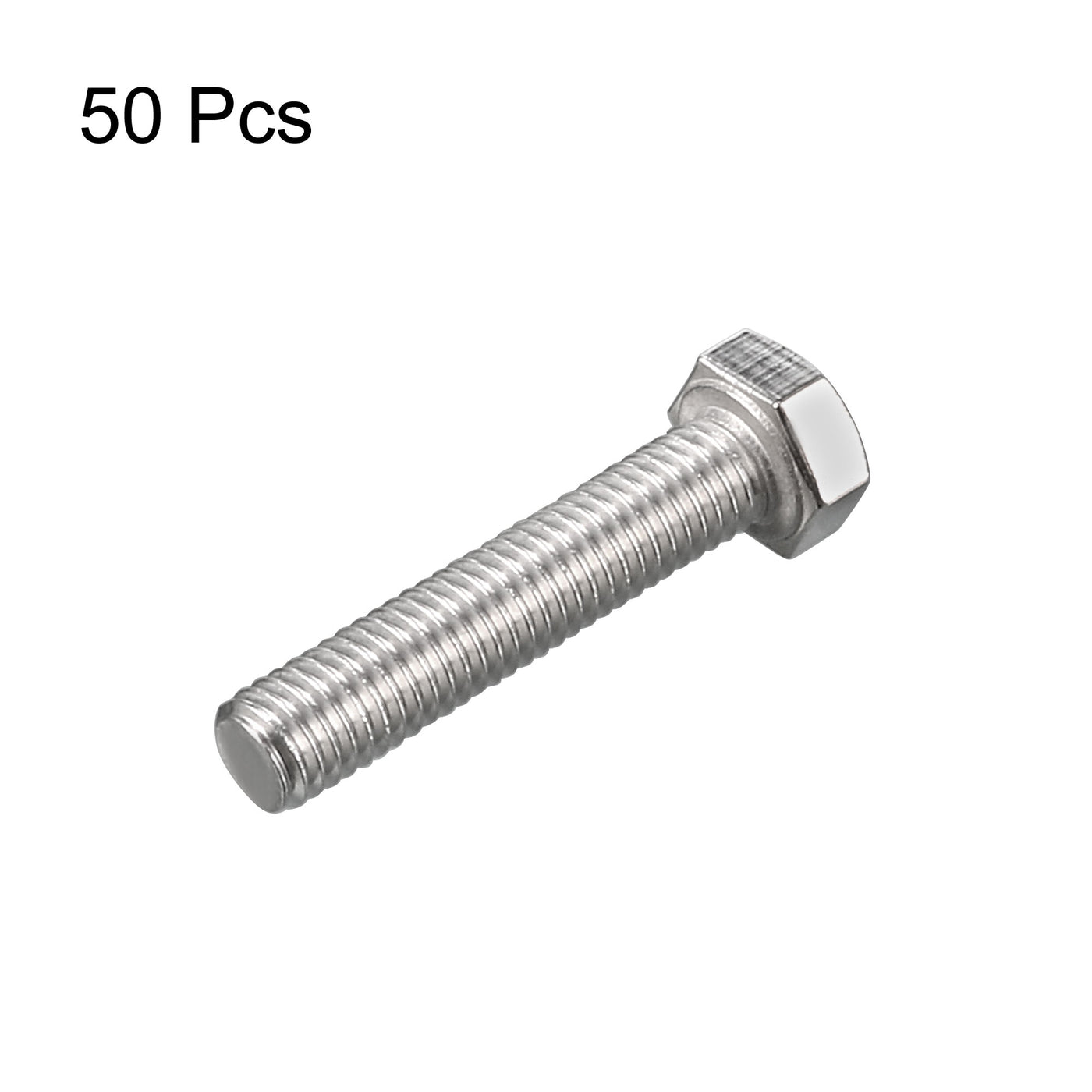 uxcell Uxcell M5x25mm Hex Bolts 304 Stainless Steel Hexagon Screw Bolt 50pcs