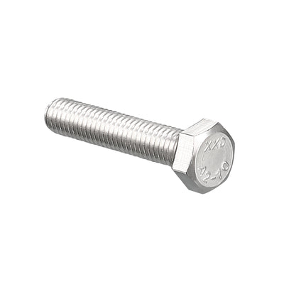 Harfington Uxcell M5x25mm Hex Bolts 304 Stainless Steel Hexagon Screw Bolt 50pcs