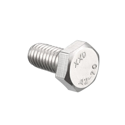 Harfington Uxcell M6x12mm Hex Bolts 304 Stainless Steel Hexagon Screw Bolt 10pcs