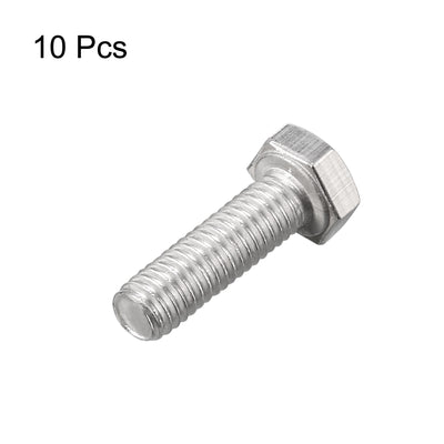 Harfington Uxcell M6x20mm Hex Bolts 304 Stainless Steel Hexagon Screw Bolt 10pcs