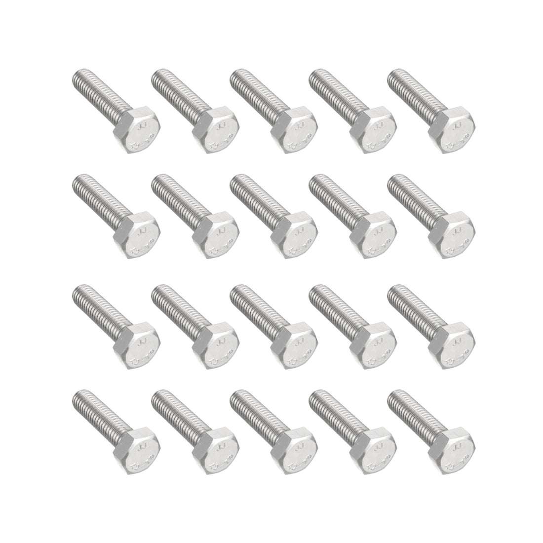 uxcell Uxcell M8x30mm Hex Bolts 304 Stainless Steel Hexagon Screw Bolt 20pcs