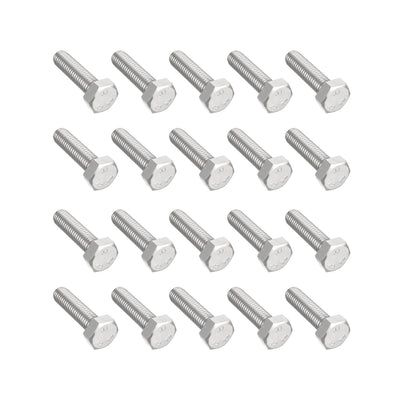 Harfington Uxcell M8x30mm Hex Bolts 304 Stainless Steel Hexagon Screw Bolt 20pcs