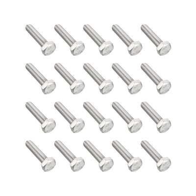 Harfington Uxcell M8x35mm Hex Bolts 304 Stainless Steel Hexagon Screw Bolt 20pcs