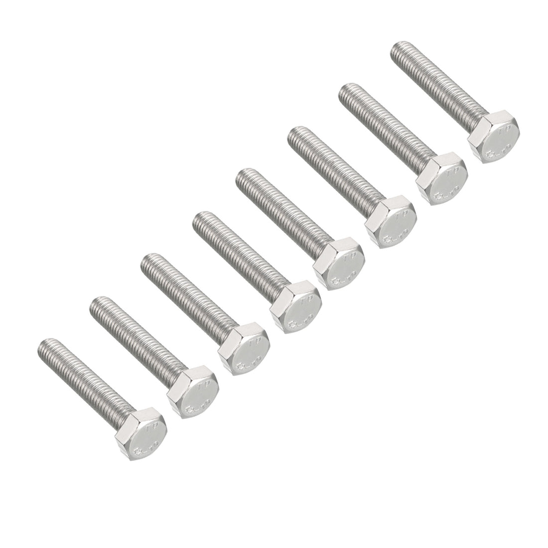 uxcell Uxcell M8x45mm Hex Bolts 304 Stainless Steel Hexagon Screw Bolt 8pcs