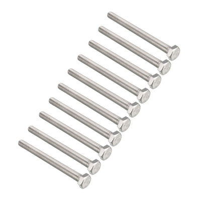 Harfington Uxcell M8x100mm Hex Bolts 304 Stainless Steel Hexagon Screw Bolt 10pcs