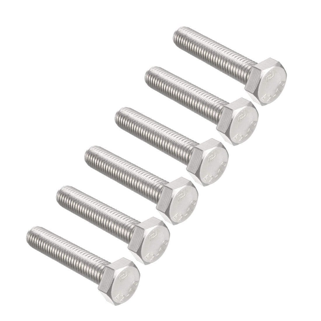 uxcell Uxcell M10x50mm Hex Bolts 304 Stainless Steel Hexagon Screw Bolt 6pcs