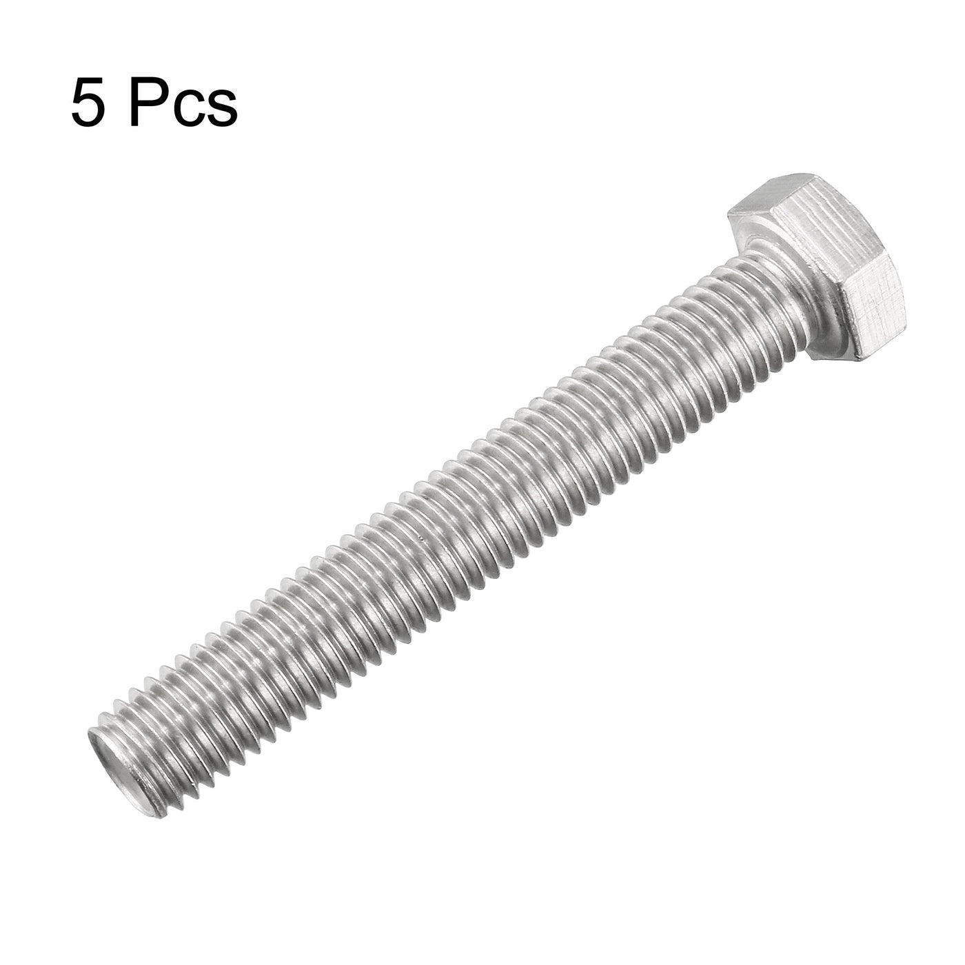 uxcell Uxcell M12x 80mm Hex Bolts 304 Stainless Steel Hexagon Screw Bolt 5pcs