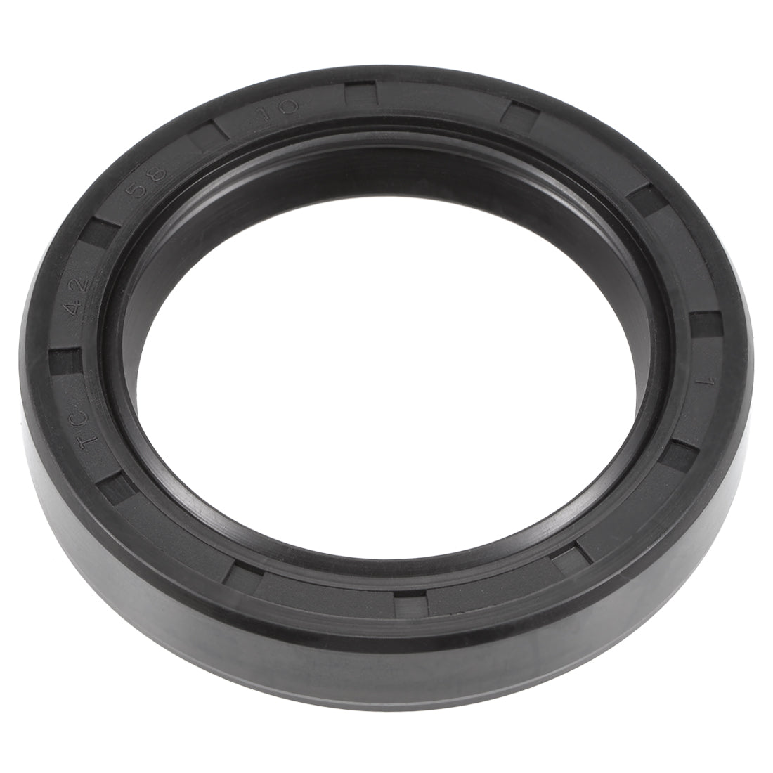 uxcell Uxcell Oil Seal, TC 42mm x 58mm x 10mm, Nitrile Rubber Cover Double Lip