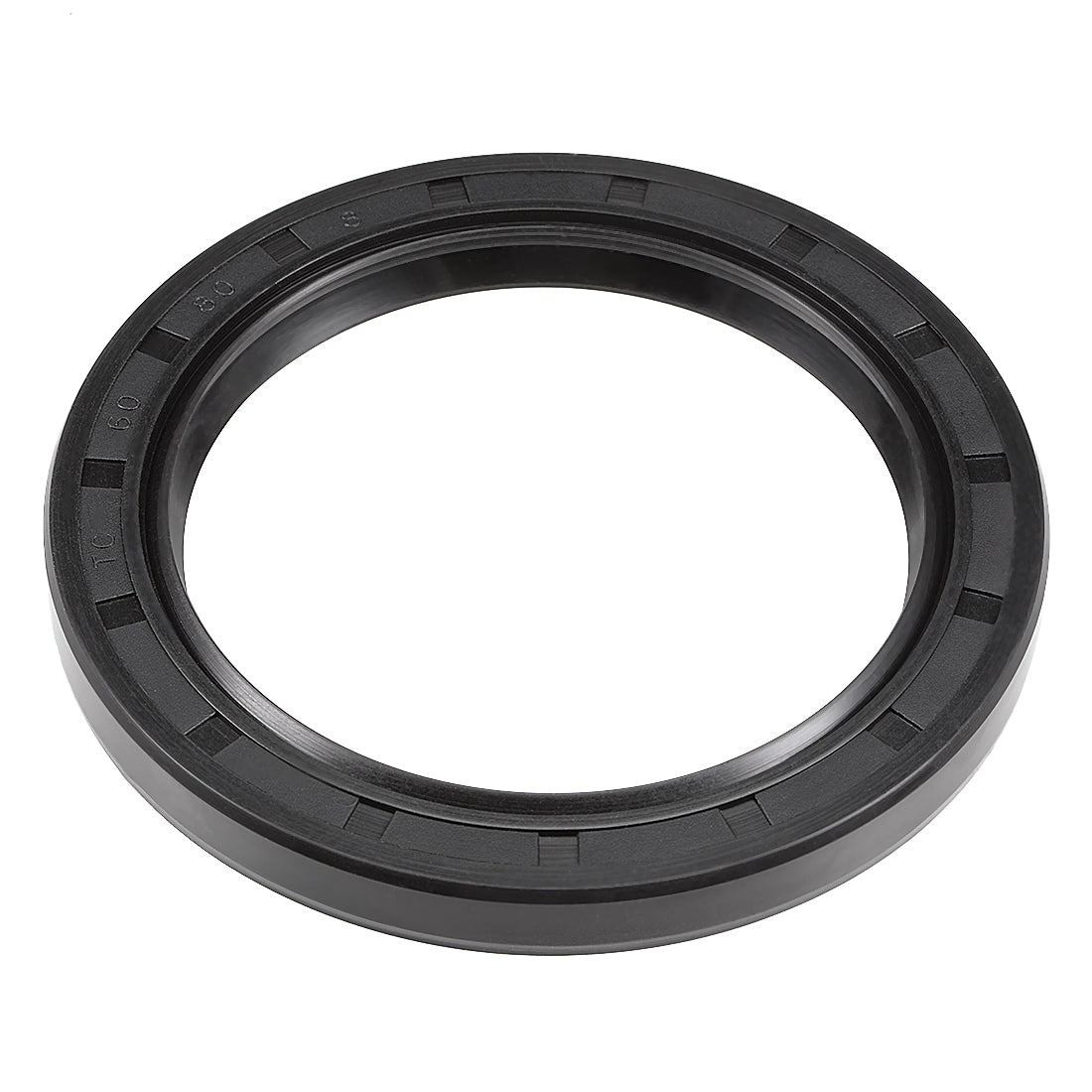 uxcell Uxcell Oil Seal, TC 60mm x 80mm x 8mm, Nitrile Rubber Cover Double Lip
