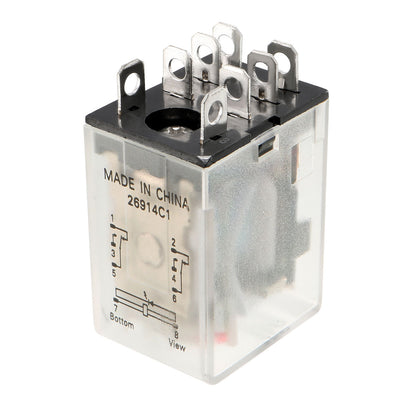 Harfington Uxcell AC 110 /120V Coil Red Indicator Light 8 Pin DPDT Electromagnetic General Purpose Power Relay JQX-13F