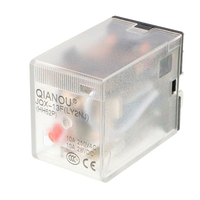 Harfington Uxcell AC 110 /120V Coil Red Indicator Light 8 Pin DPDT Electromagnetic General Purpose Power Relay JQX-13F