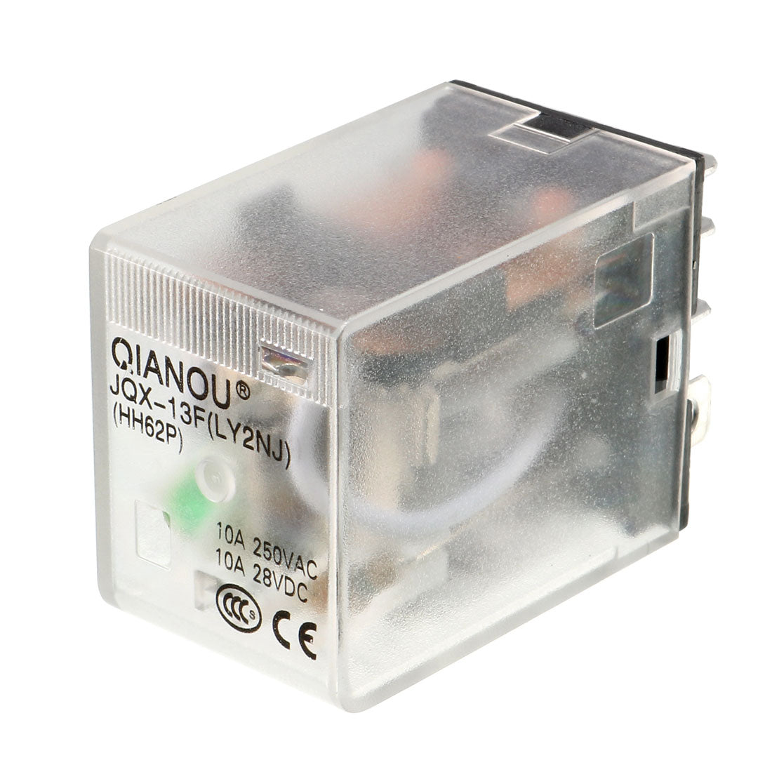 uxcell Uxcell DC12V Coil Green Indicator Light 8 Pin DPDT Electromagnetic General Purpose Power Relay JQX-13F