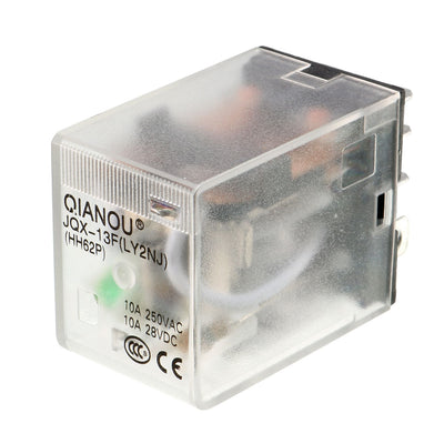 Harfington Uxcell DC12V Coil Green Indicator Light 8 Pin DPDT Electromagnetic General Purpose Power Relay JQX-13F