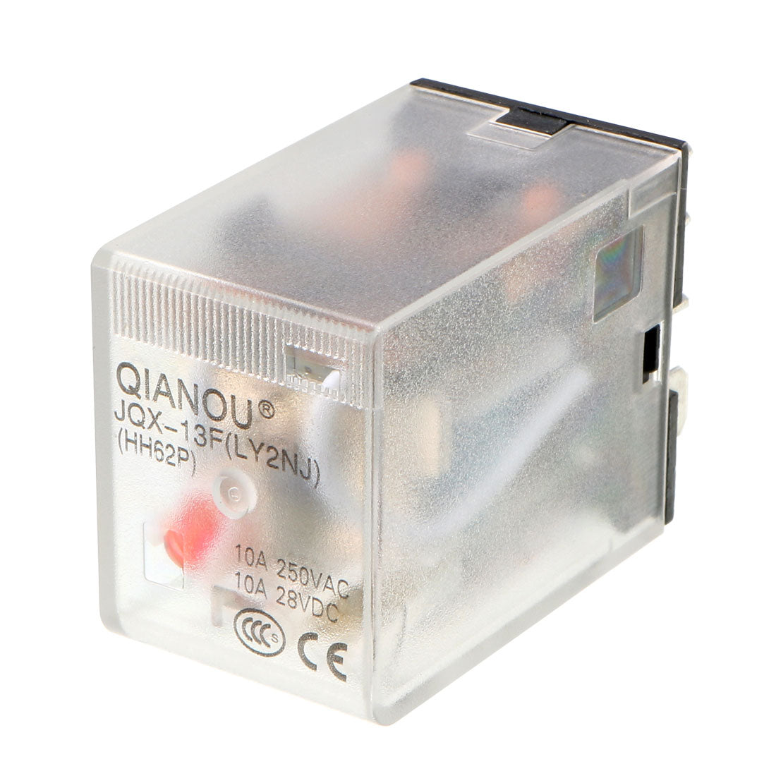 uxcell Uxcell AC 24V Coil Red Indicator Light 8 Pin DPDT Electromagnetic General Purpose Power Relay + Socket Base JQX-13F