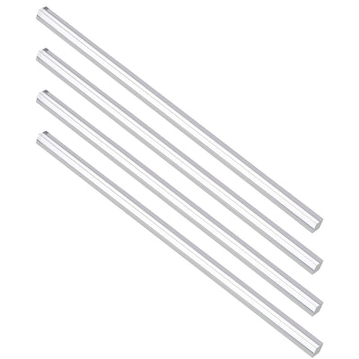 Harfington Uxcell 8mmx8mmx250mm Clear Solid Acrylic Square Rod PMMA Bar 4pcs