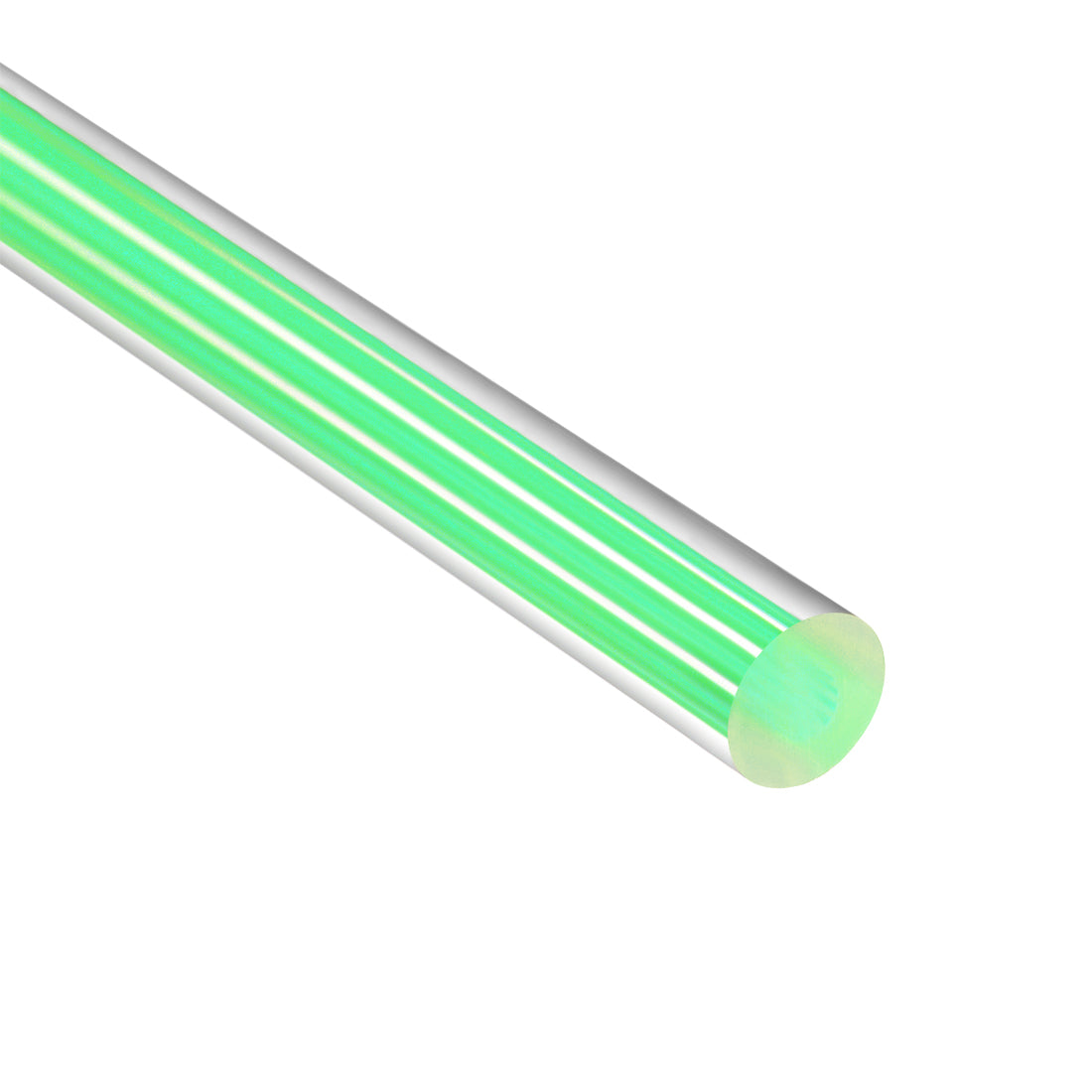 uxcell Uxcell 6mmx250mm Straight Green Line Solid Acrylic Round Rod PMMA Bar 4pcs