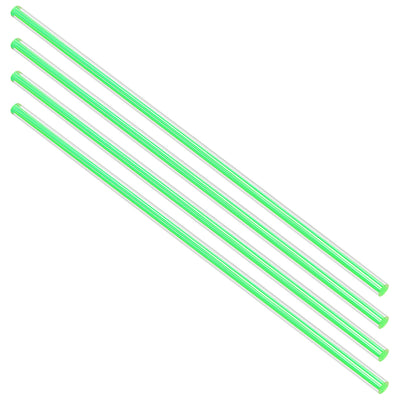 Harfington Uxcell 6mmx250mm Straight Green Line Solid Acrylic Round Rod PMMA Bar 4pcs