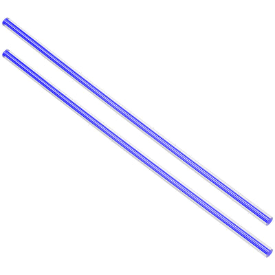 Harfington Uxcell 6mmx250mm Straight Dark Blue Line Solid Acrylic Round Rod PMMA Bar 2pcs