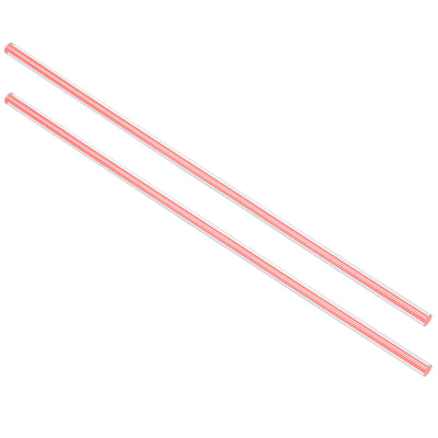 Harfington Uxcell 6mmx250mm Straight Pink Line Solid Acrylic Round Rod PMMA Bar 2pcs